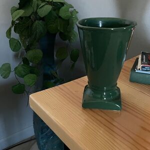 Gilmer Potteries #333 dark green vase.